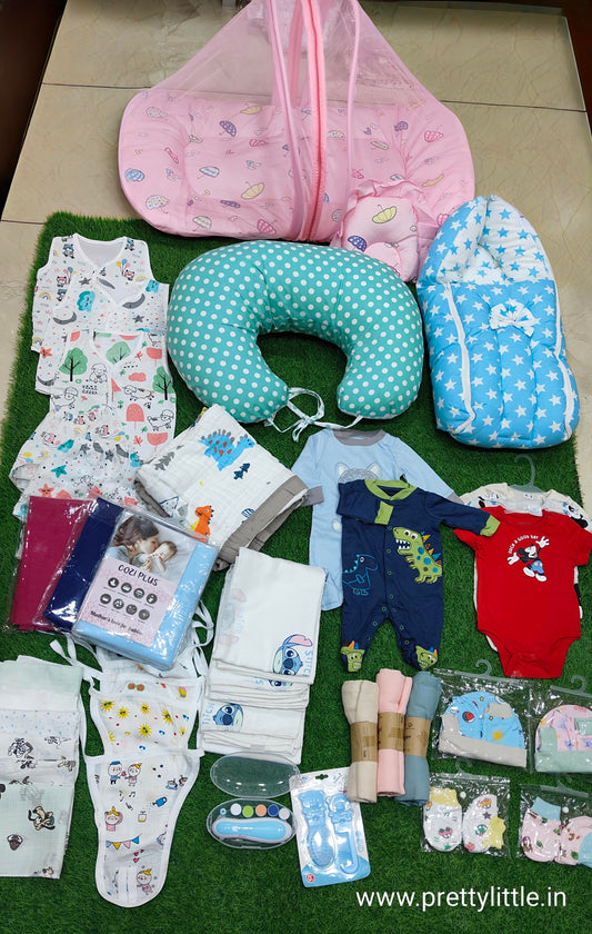 Hospital kit– The Ultimate Newborn Luxury Set (20+ Essentials) (best print dispatched)