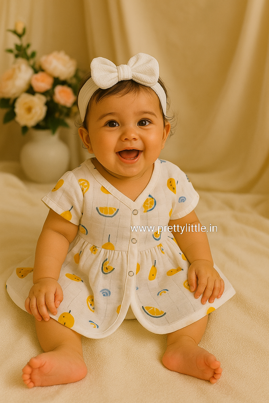 (Any 5) Combo Pack of Muslin soft Frocks for Babies