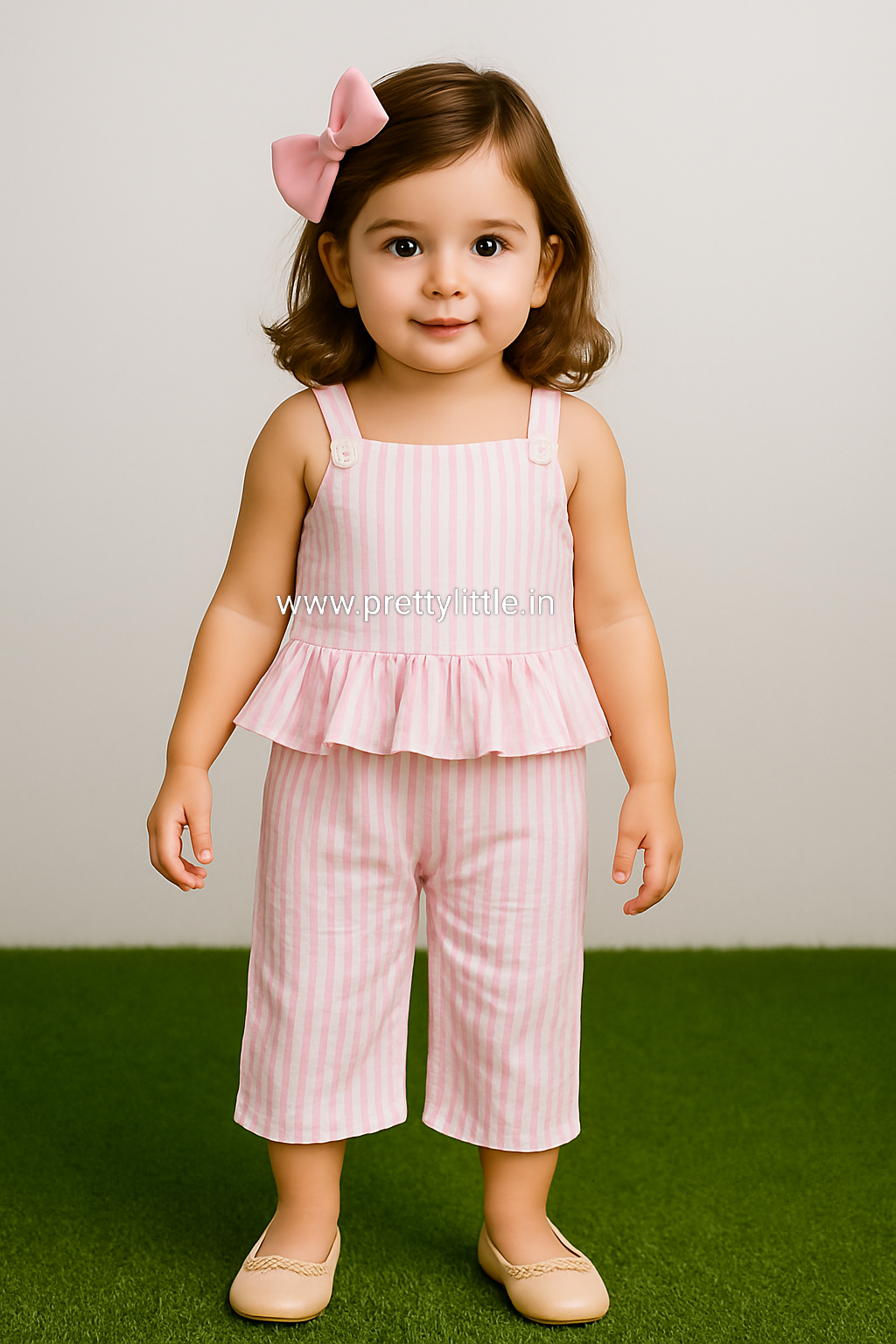 Coral Kiss Comfy & Cute Baby Girl Summer Set | Muslin Cotton Co-Ord
