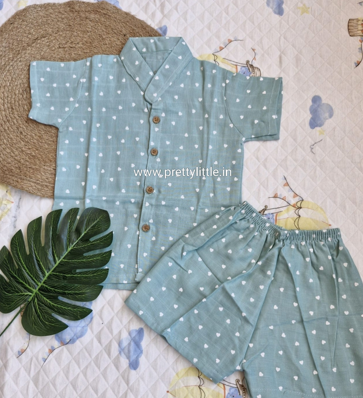 Muslin co-ord Sets – Stay Cool, Stay Cute! (0-1 year standard size) ( Best 3 dispatched)