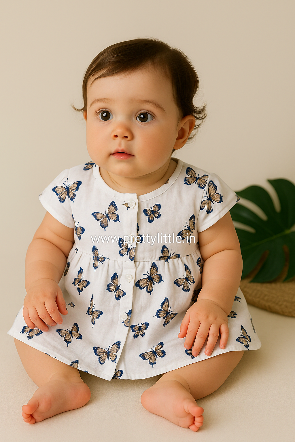 Pretty Little cutest Muslin Baby Frock | 0–2 Years | Soft & Breathable