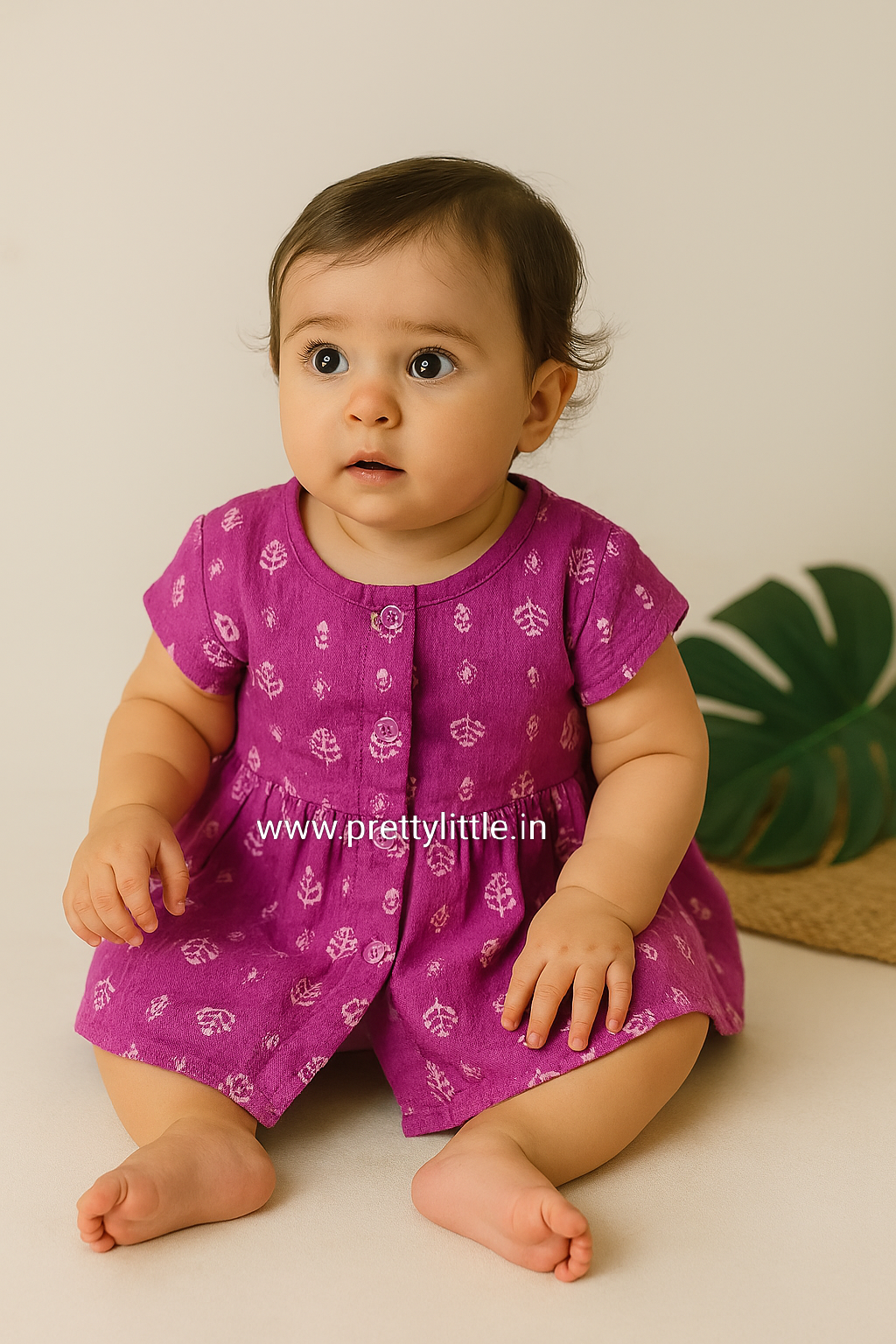 Pretty Little cutest Muslin Baby Frock | 0–2 Years | Soft & Breathable