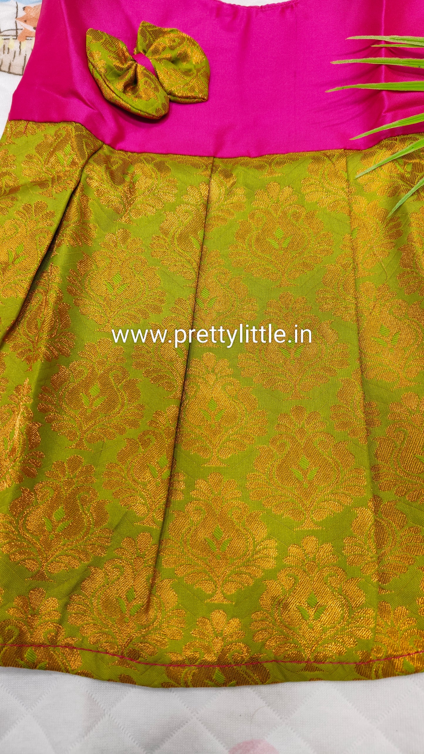 Cute Baby pattu Frock (0-6M)