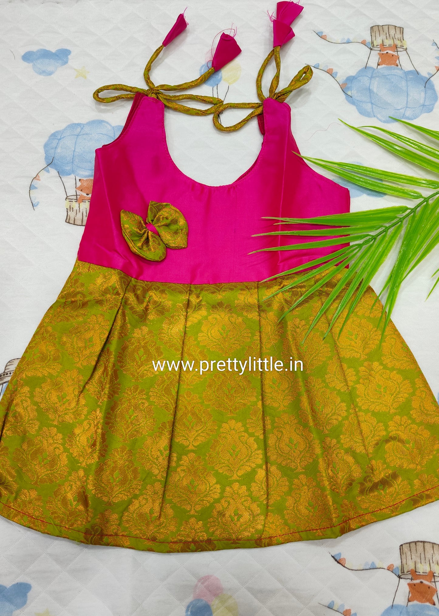 Cute Baby pattu Frock (0-6M)