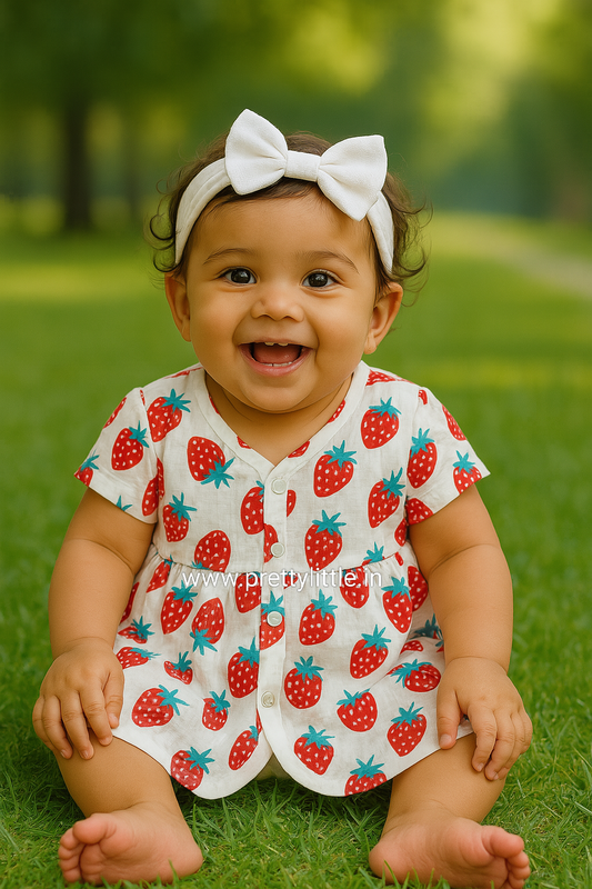 (Any 5) Combo Pack of Muslin soft Frocks for Babies upto 18 Month