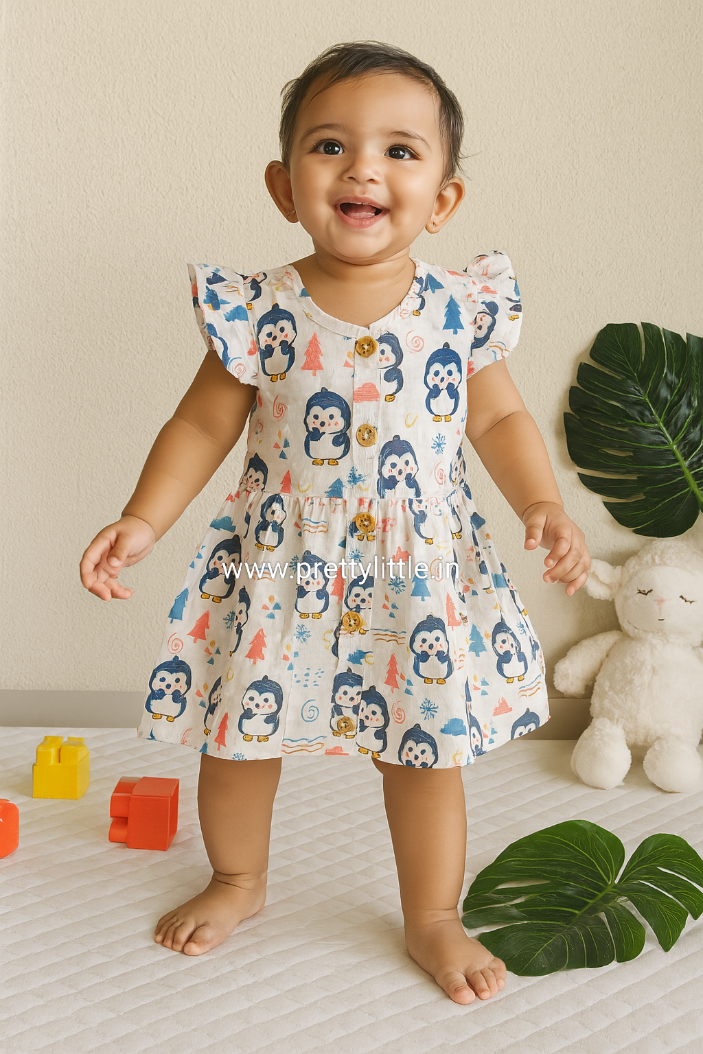 Soft Muslin Baby Frock – Happy Prints, Comfy Fit(Best Combo Dispatched