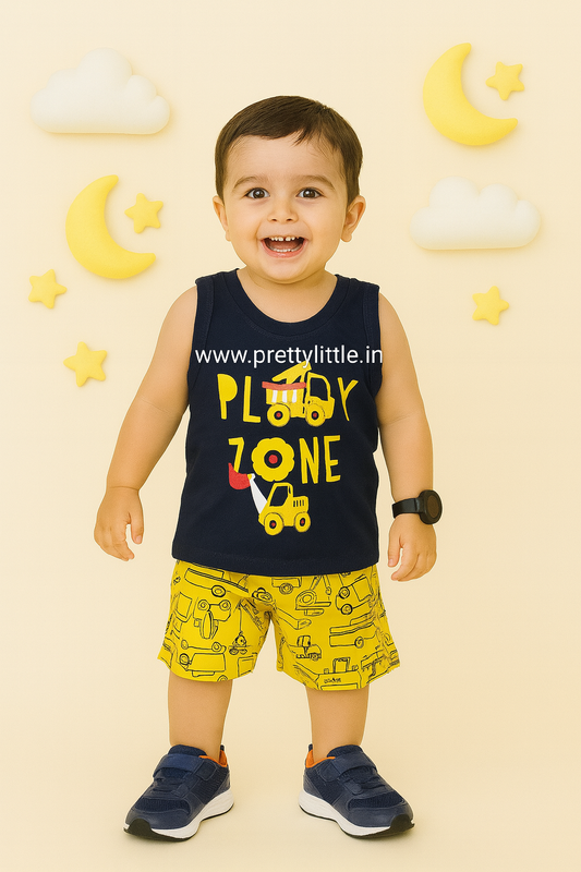 Any one Sleeveless Set for Boys | 0-2 Years | Stay Cool, Stay Cute!