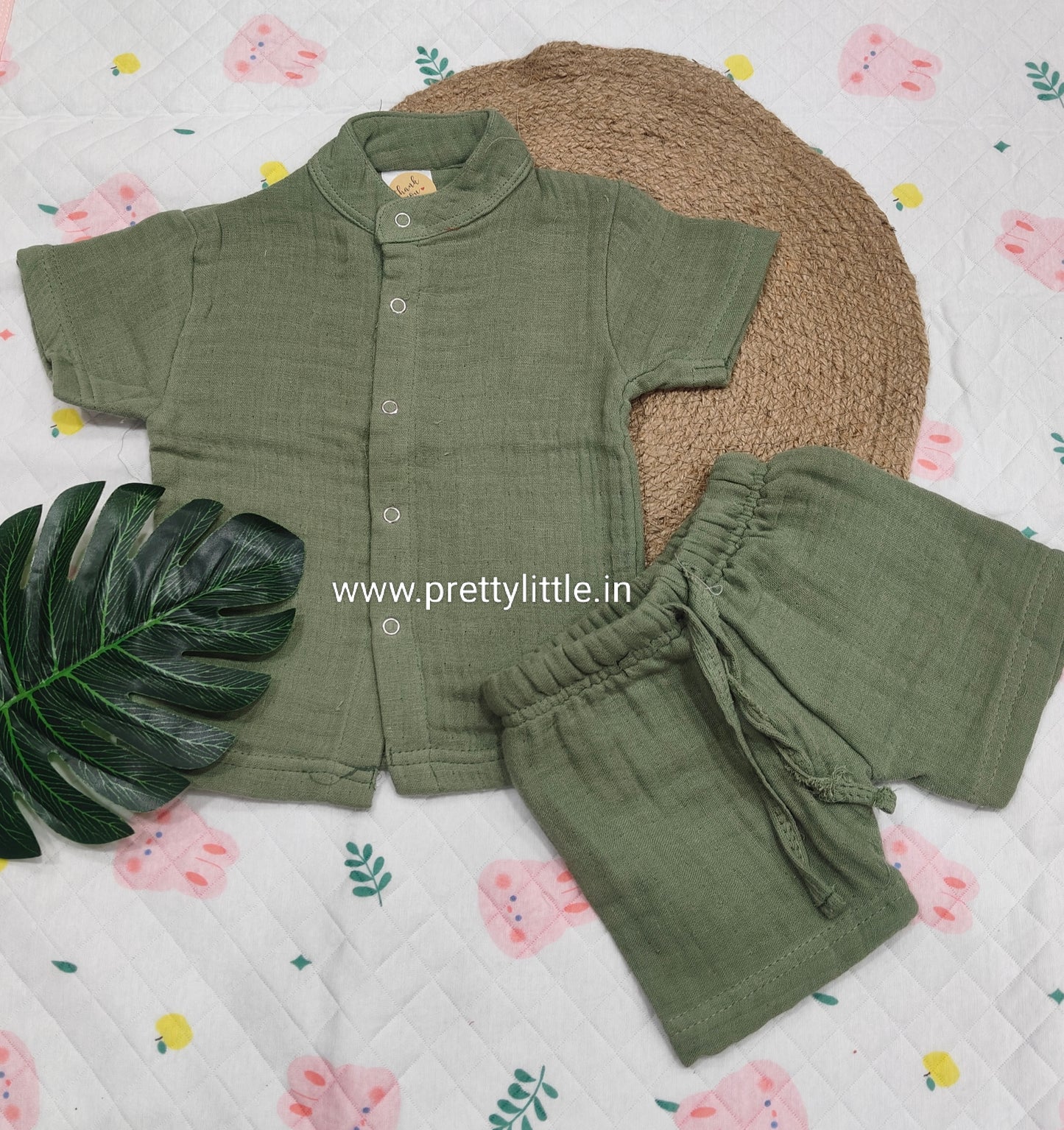 CloudSoft Muslin Co-ord Set – Ultra-Soft Baby Wear (0–3 Years)