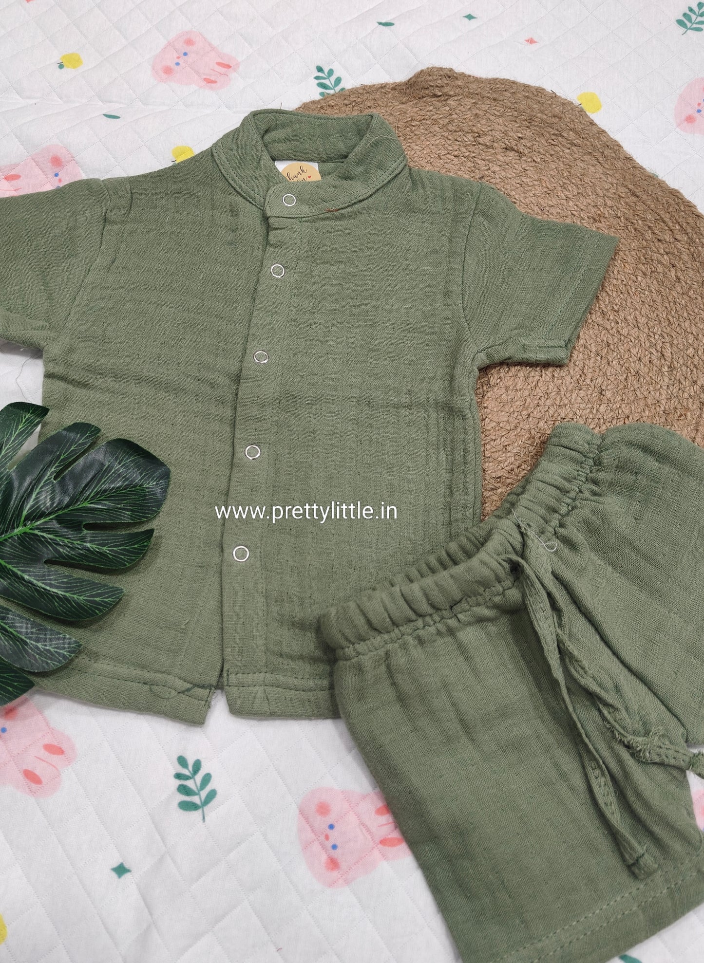 CloudSoft Muslin Co-ord Set – Ultra-Soft Baby Wear (0–3 Years)