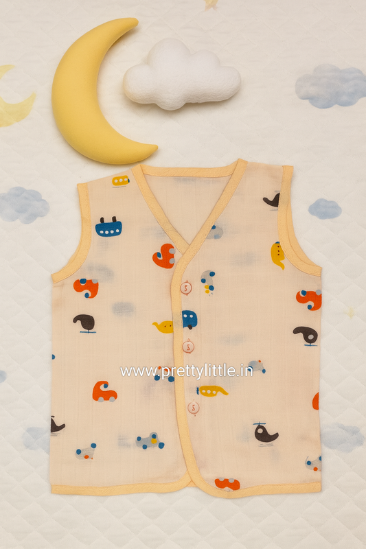 Combo Pack of Muslin colour Jablas for Babies ( best 5 dispatched)(0-8m)