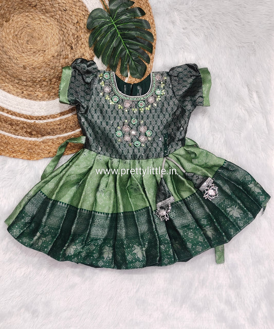 Pretty Little Traditional Silver Frock – Diwali 2025 Collection