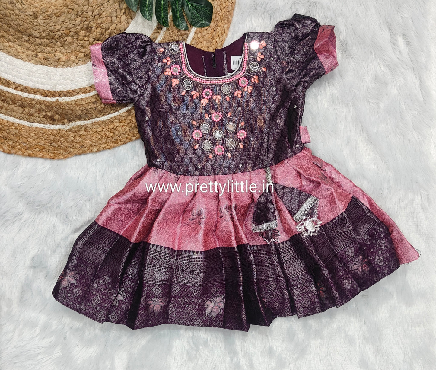 Pretty Little Traditional Silver Frock β Diwali 2025 Collection