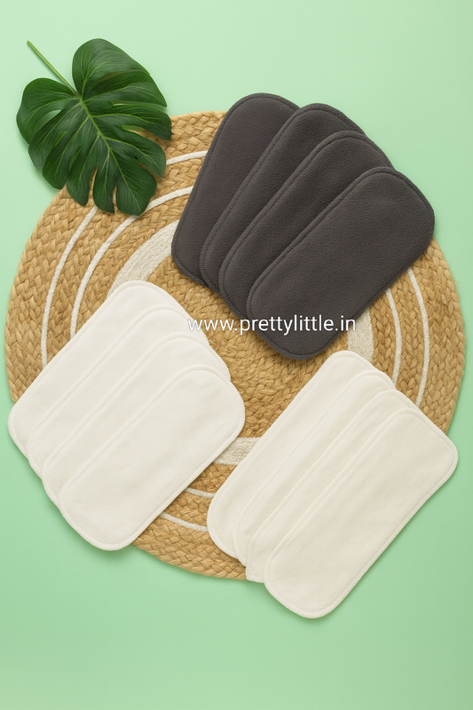 Premium 15 Pcs Reusable Pad Combo (Charcoal + Muslin + Regular)