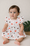 Pretty Little cloud Muslin Baby Frock | 0–2 Years | Soft & Breathable