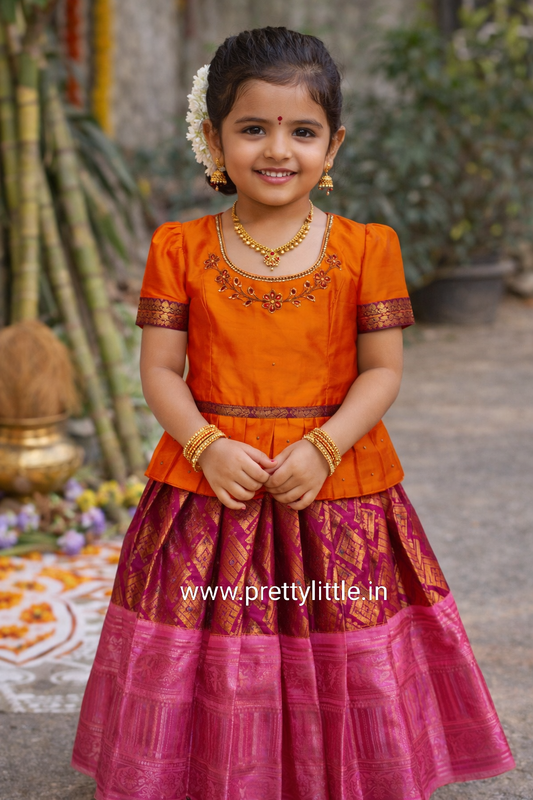 Pongalo pongal pattu frock 9 year
