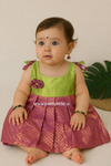 Pongal Cute Baby pattu Frock (6-12M)