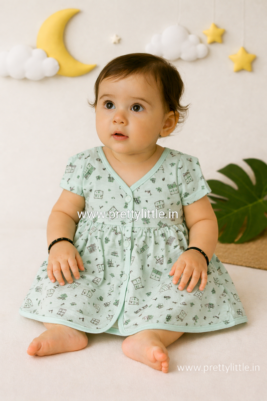 (Any 5) Combo Pack of Muslin color soft Frocks for Babies