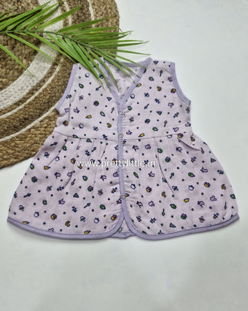 (Any 5) Combo Pack of Muslin soft Frocks for Babies sleeveless (0-8 month)