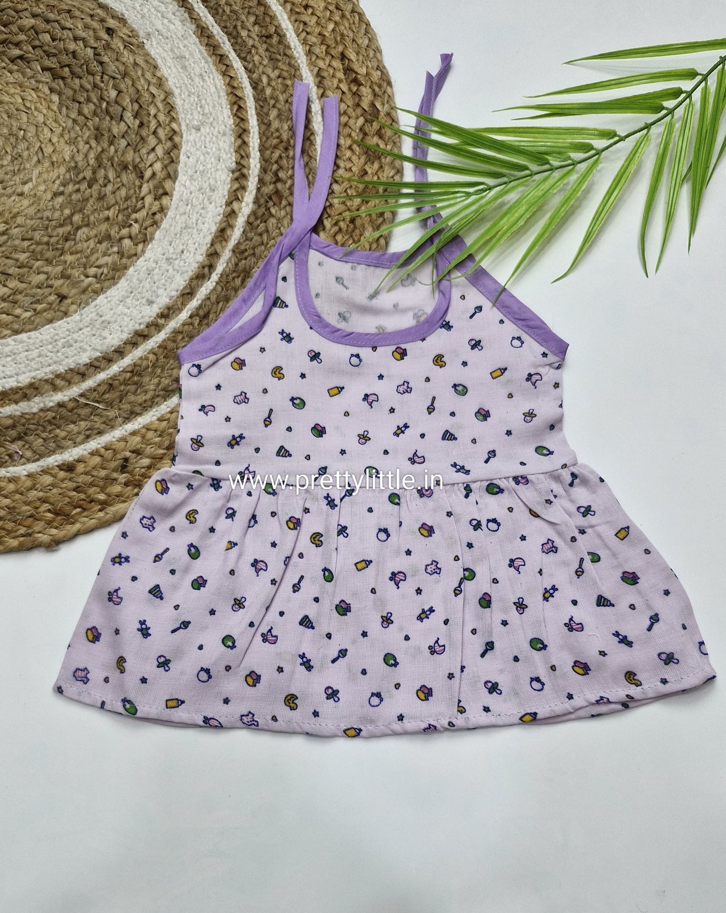 (Any 5) Combo Pack of Muslin soft knot Frocks for Babies (0-6 month)