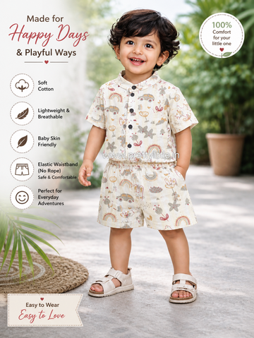 Cloud Soft Muslin Co-ord Set pack of 4 – Ultra-Soft Baby Wear