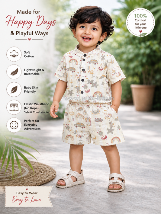Cloud Soft Muslin Co-ord Set pack of 4 – Ultra-Soft Baby Wear