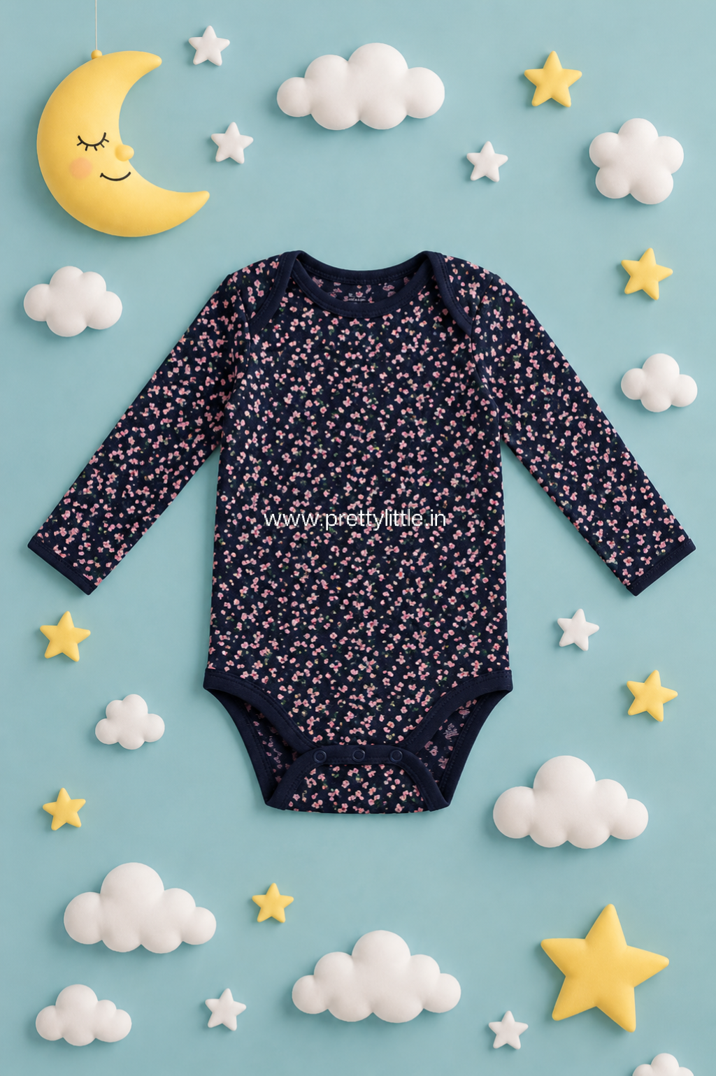 Floral Dreams Full Sleeve Baby Romper (onesie)– Premium Quality at ₹99