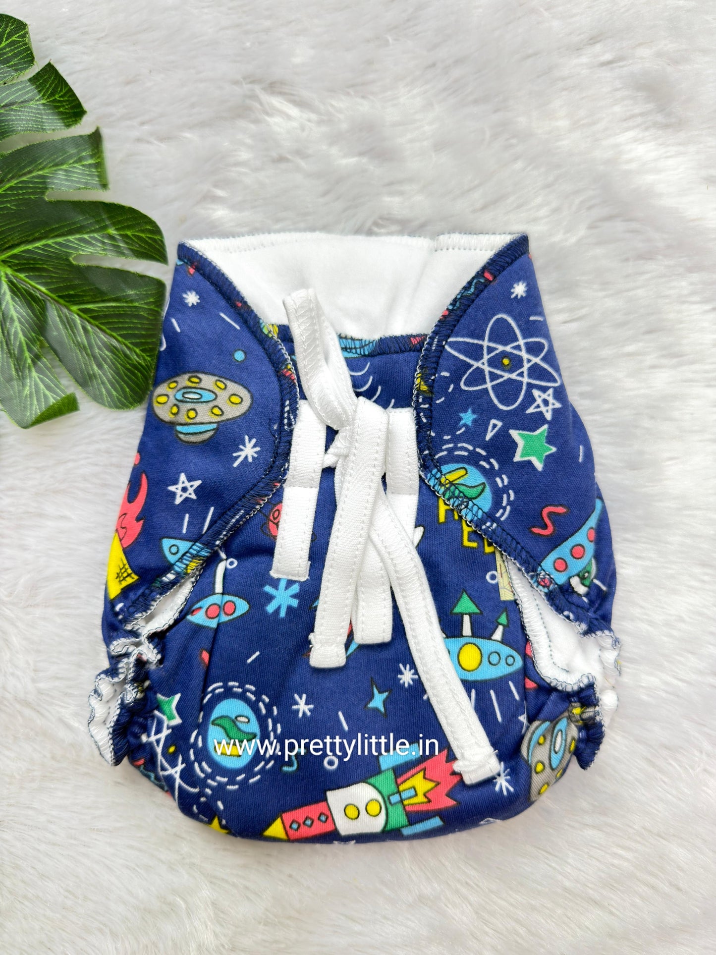 Dry Feel Reusable Langot | Washable Padded Nappy | Combed Cotton | 0–3 Months (pack of 2)