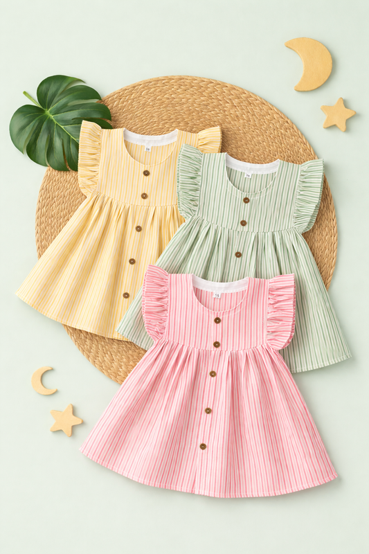 Budget-Friendly Assorted Cotton Frocks – Pack of 10