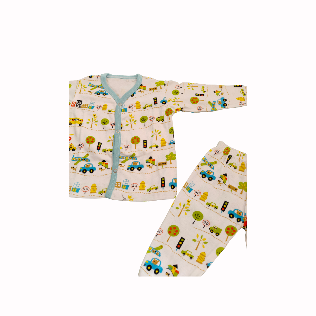 Full Sleeve T-Shirt & Matching Pants-Car Print