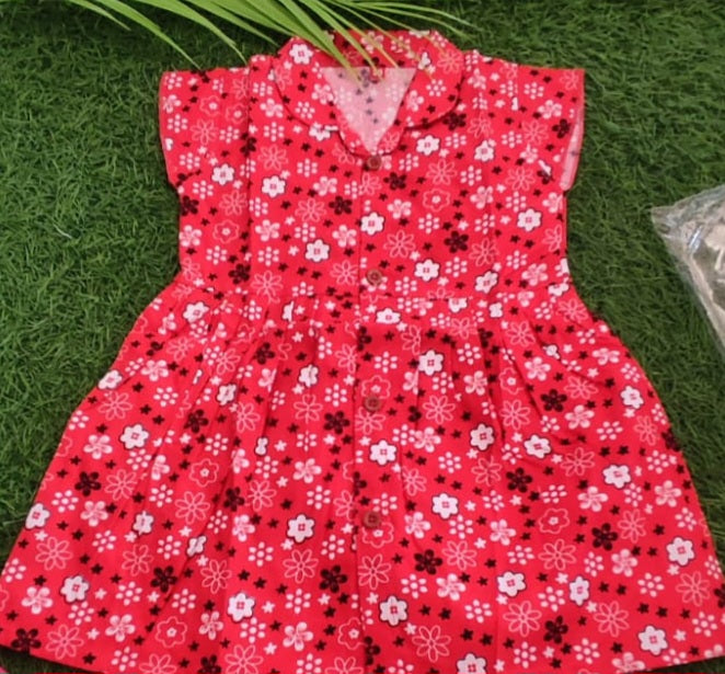 Elegant Floral Cotton Frock (best one)