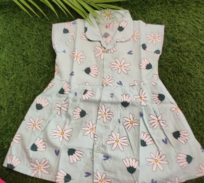 Elegant Floral Cotton Frock (best one)