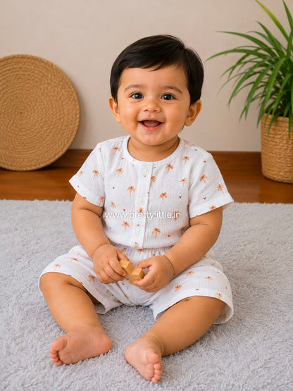 Classic White Muslin Co-Ord Set | 1-4 Years  (any 1)