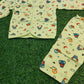 Adorable Cartoon Print Baby Cardigan and Pants Set - 2-Piece Outfit (best 1 dispatched)
