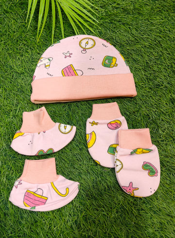 Cute Print Capmitten 3 Pc Set ( Best one dispatched)