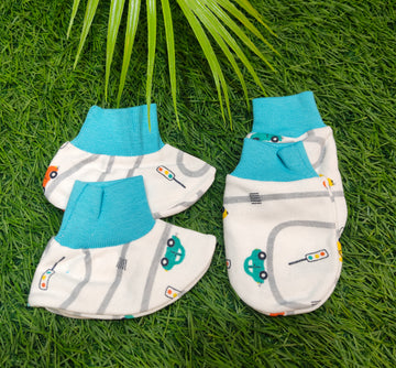 Vehicle Printed Hand Gloves & Sock Set