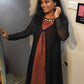 Festive Black Overcoat Kurti with Mirror Work – Diwali Special Edition.