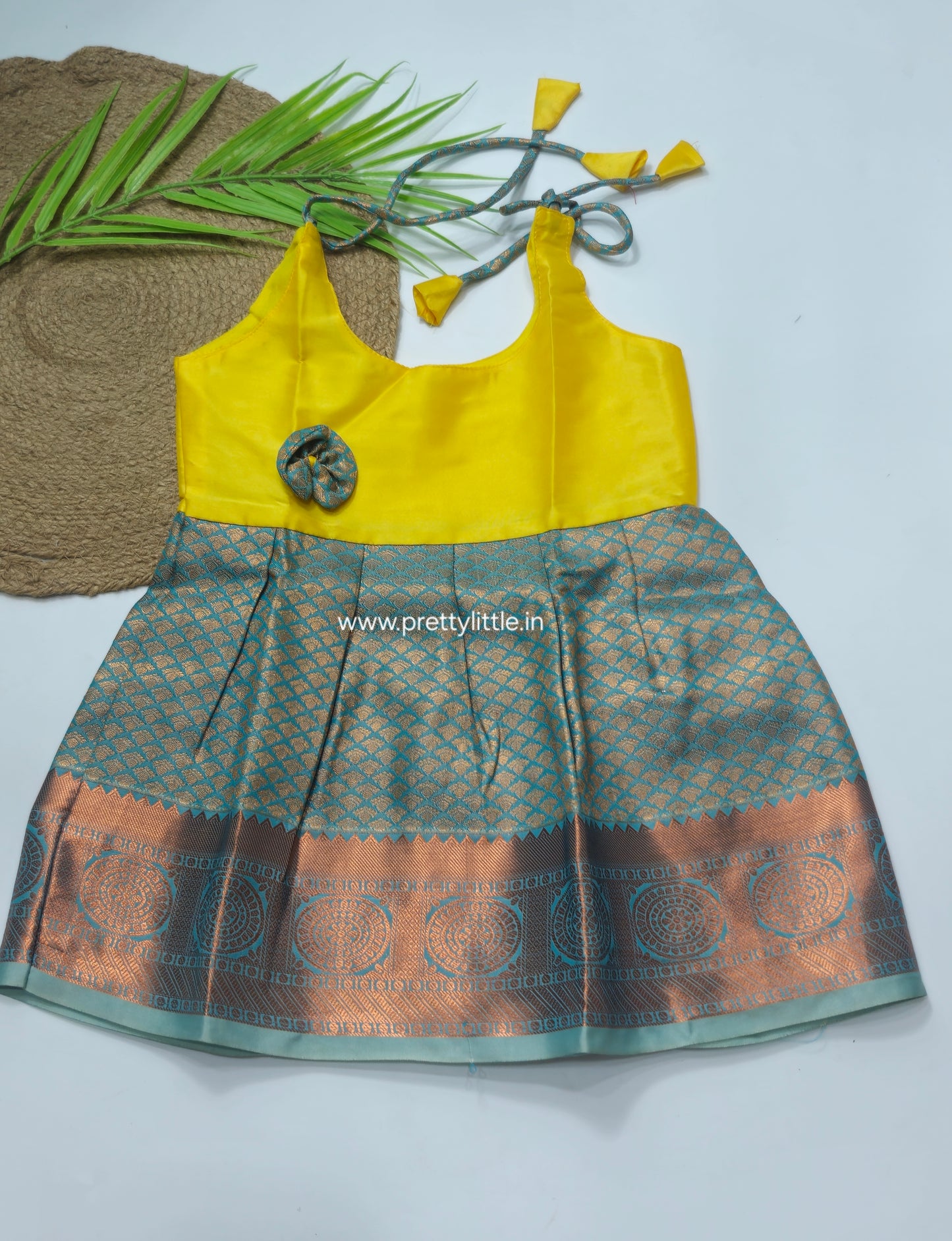 Pongal Cute Baby pattu Frock (6-12M)