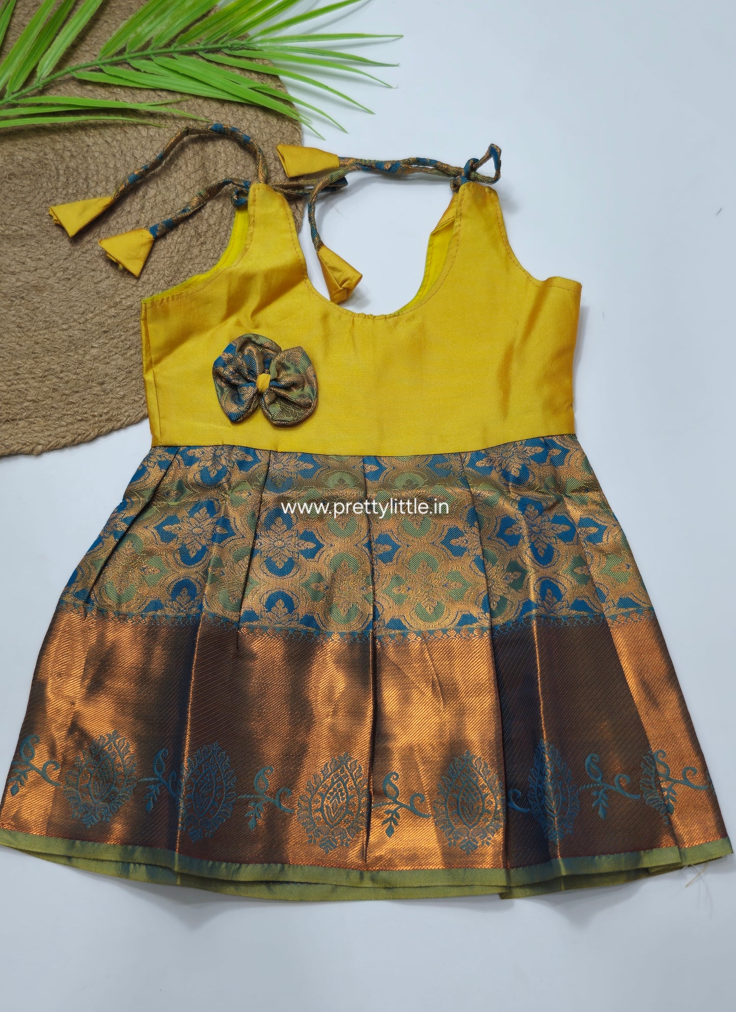Pongal Cute Baby pattu Frock (6-12M)