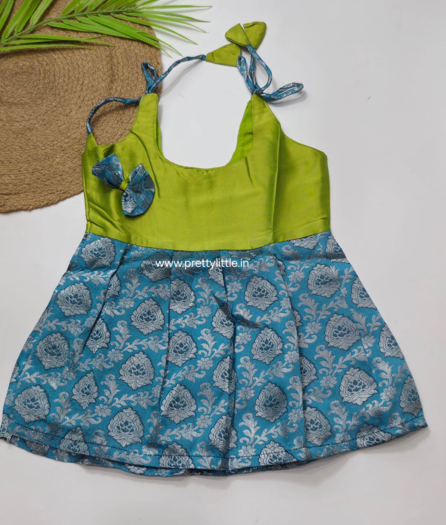 Pongal Cute Baby pattu Frock (6-12M)