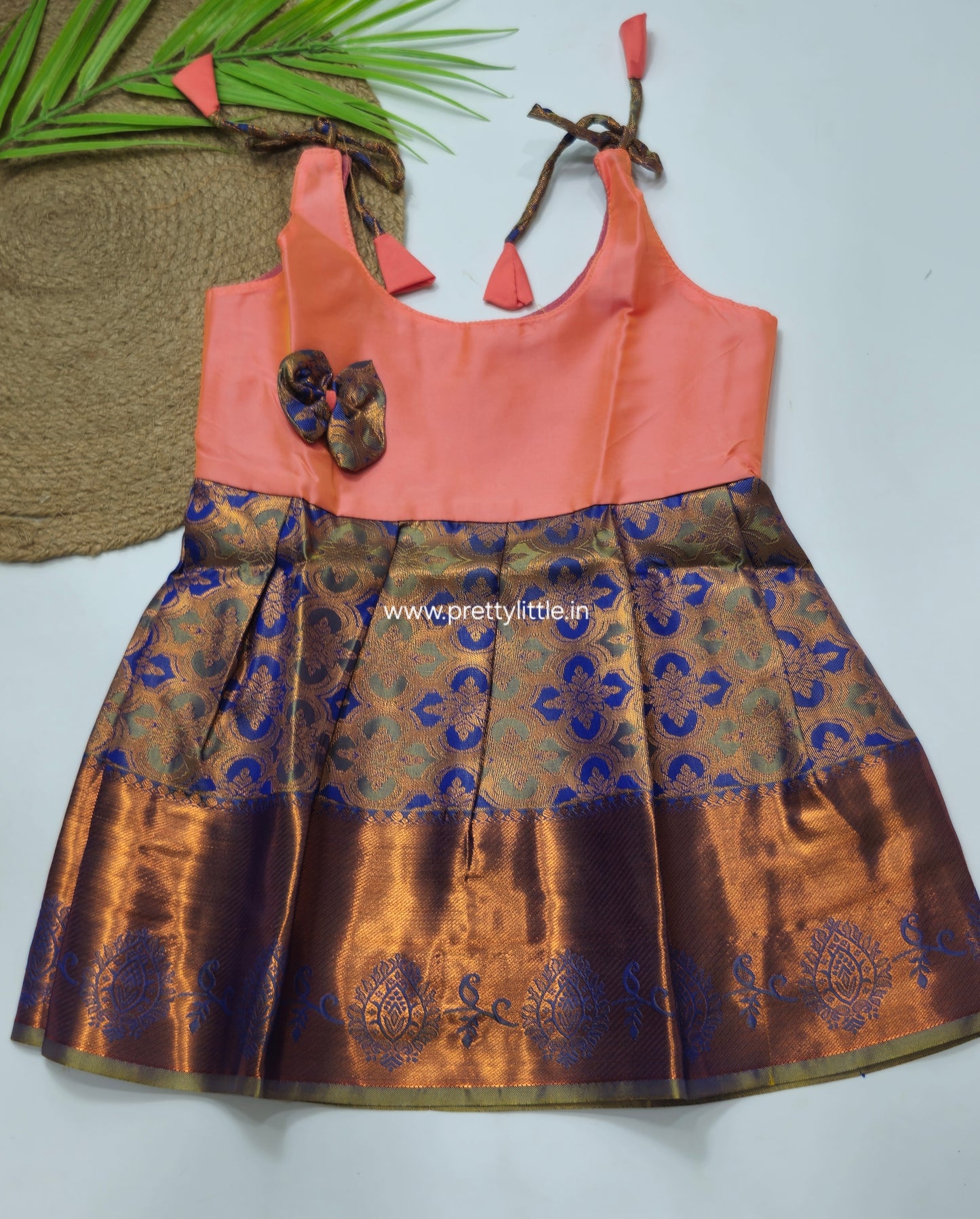 Pongal Cute Baby pattu Frock (6-12M)