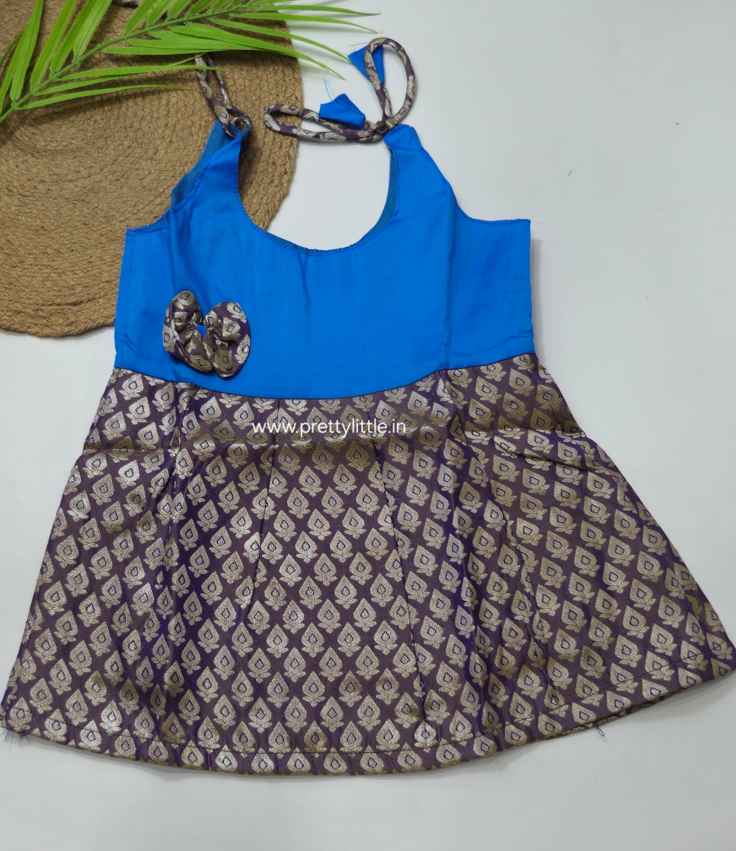 Pongal Cute Baby pattu Frock (6-12M)