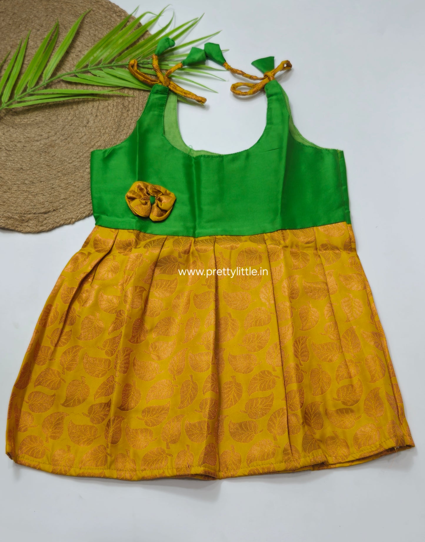Pongal Cute Baby pattu Frock (6-12M)