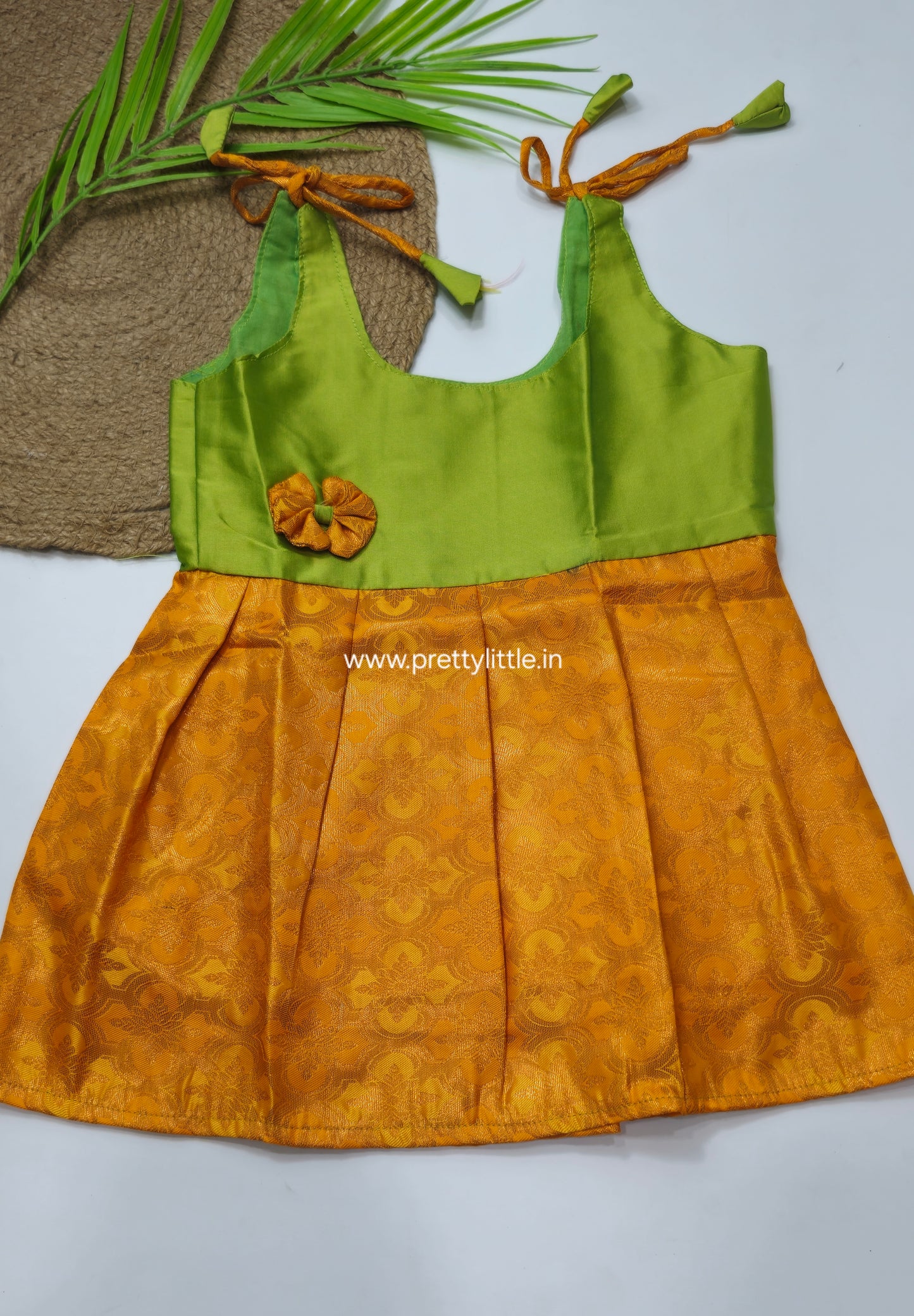 Pongal Cute Baby pattu Frock (6-12M)
