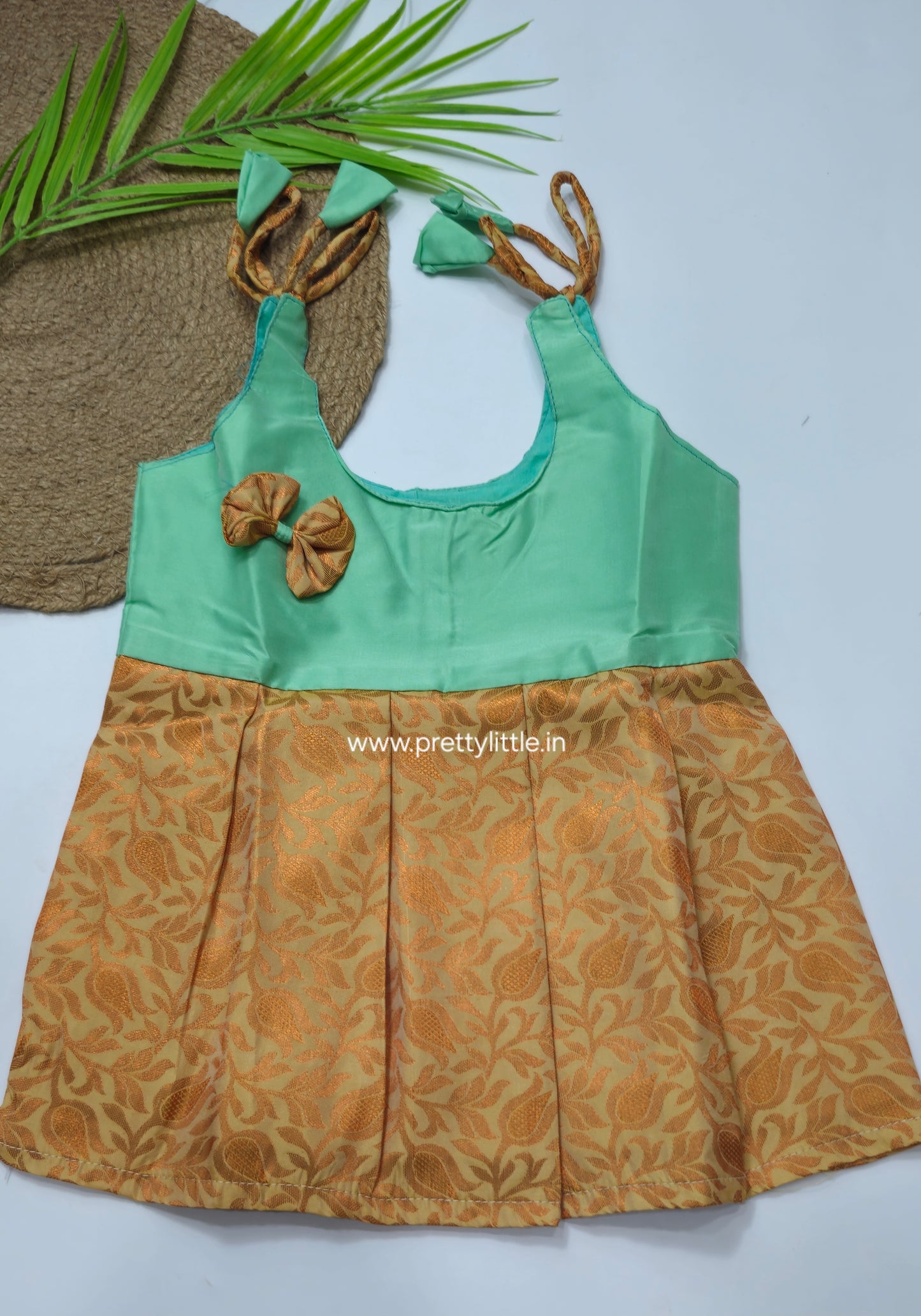 Pongal Cute Baby pattu Frock (6-12M)