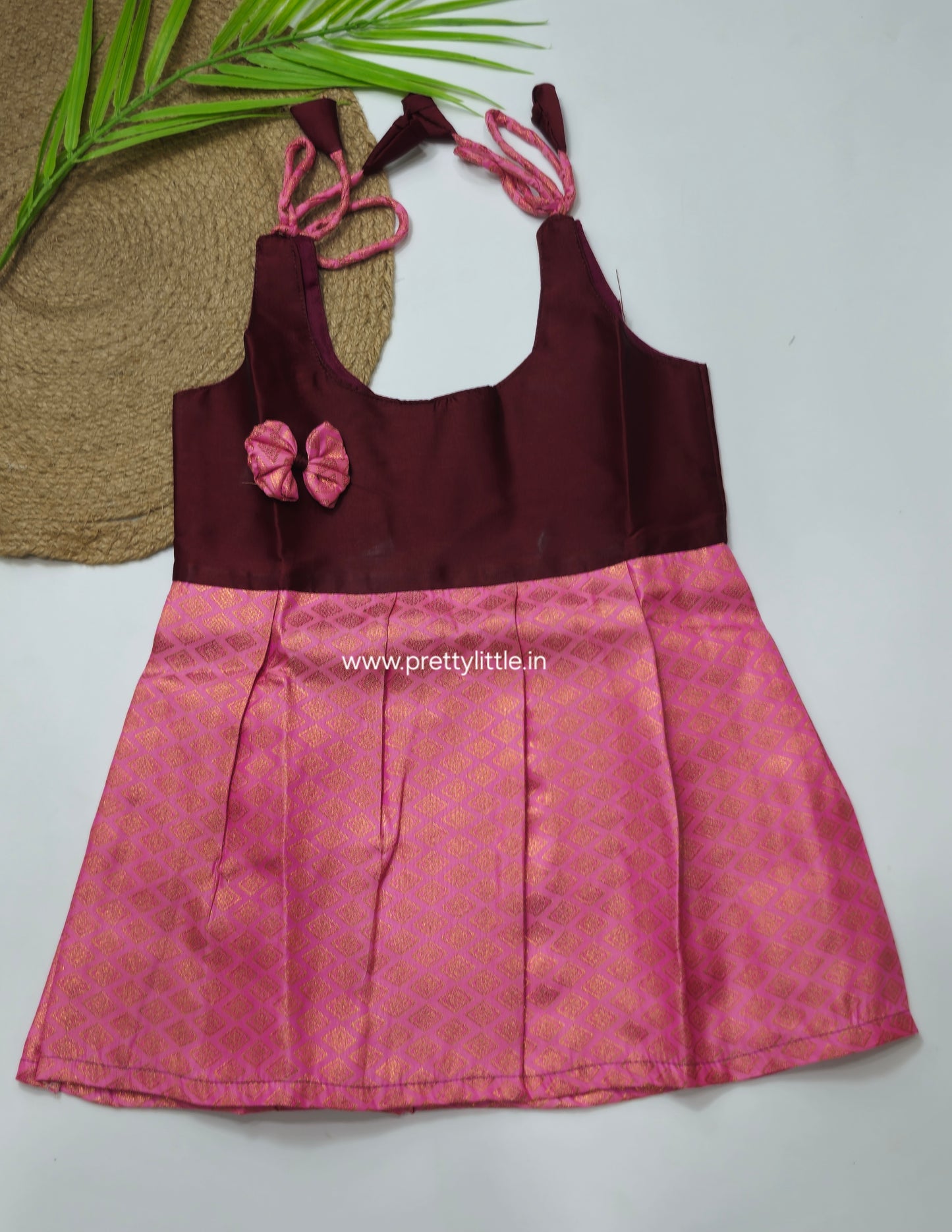 Pongal Cute Baby pattu Frock (6-12M)