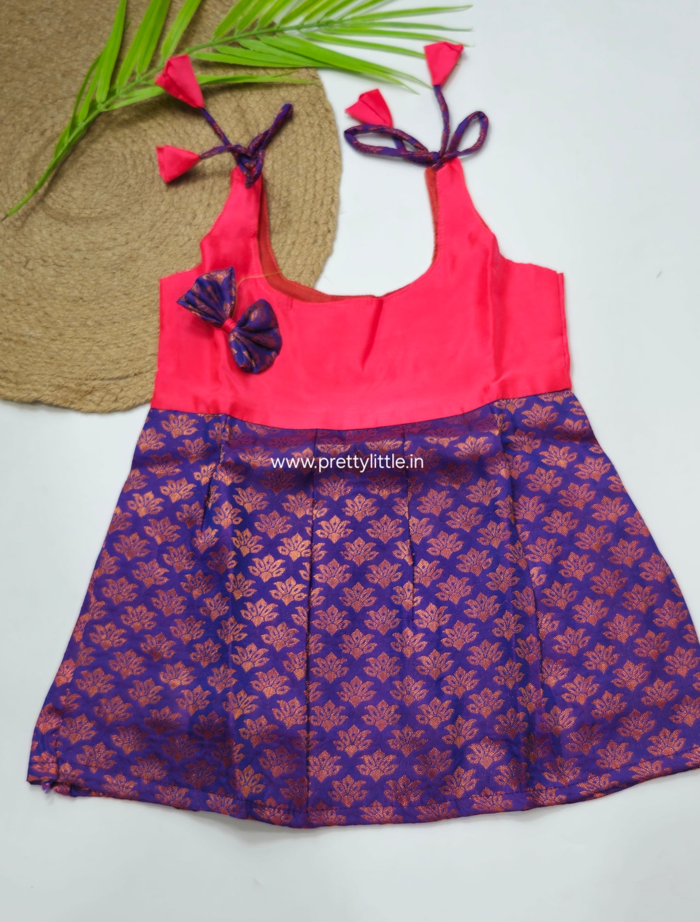 Pongal Cute Baby pattu Frock (6-12M)