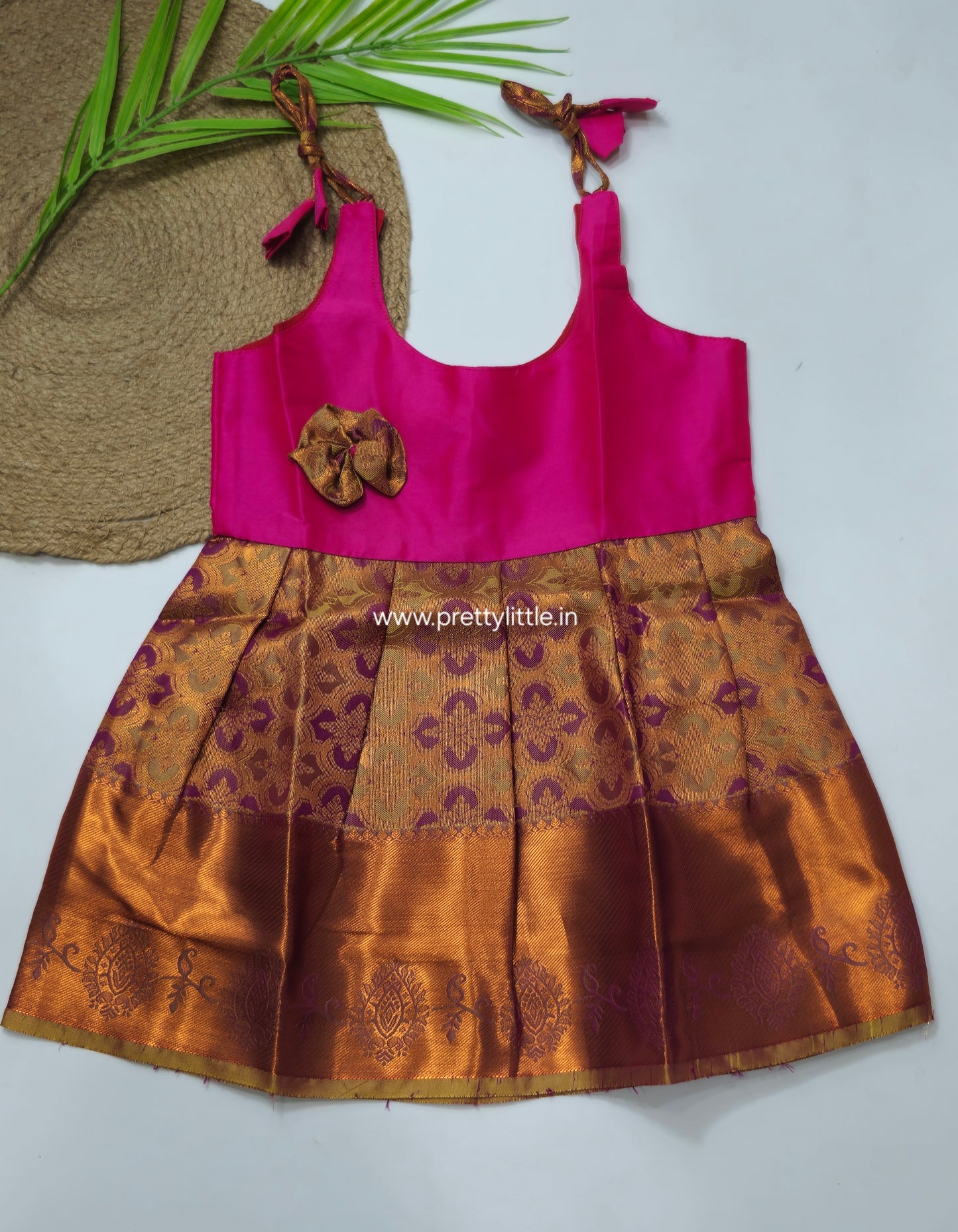 Pongal Cute Baby pattu Frock (6-12M)