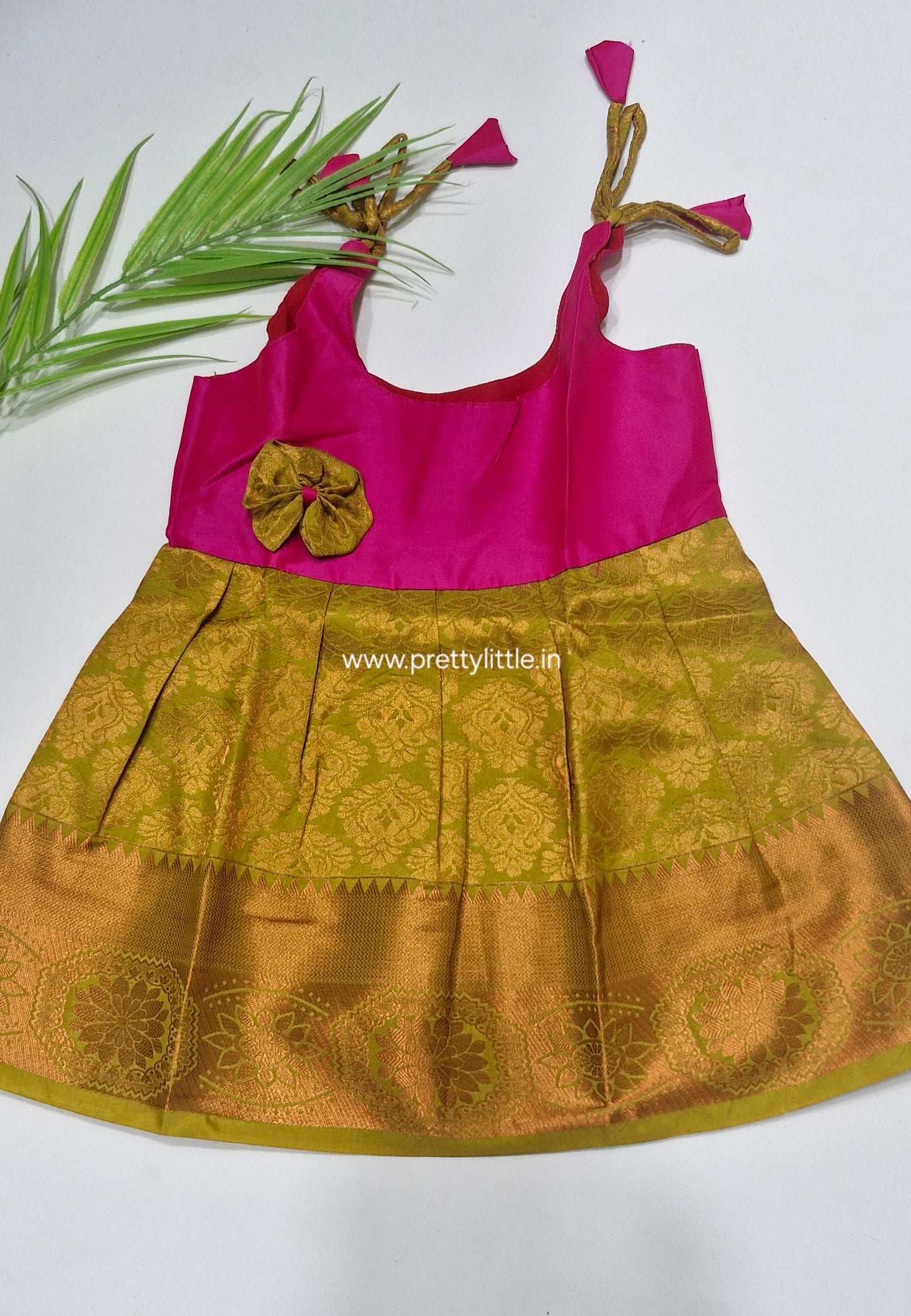 Pongal Cute Baby pattu Frock (6-12M)
