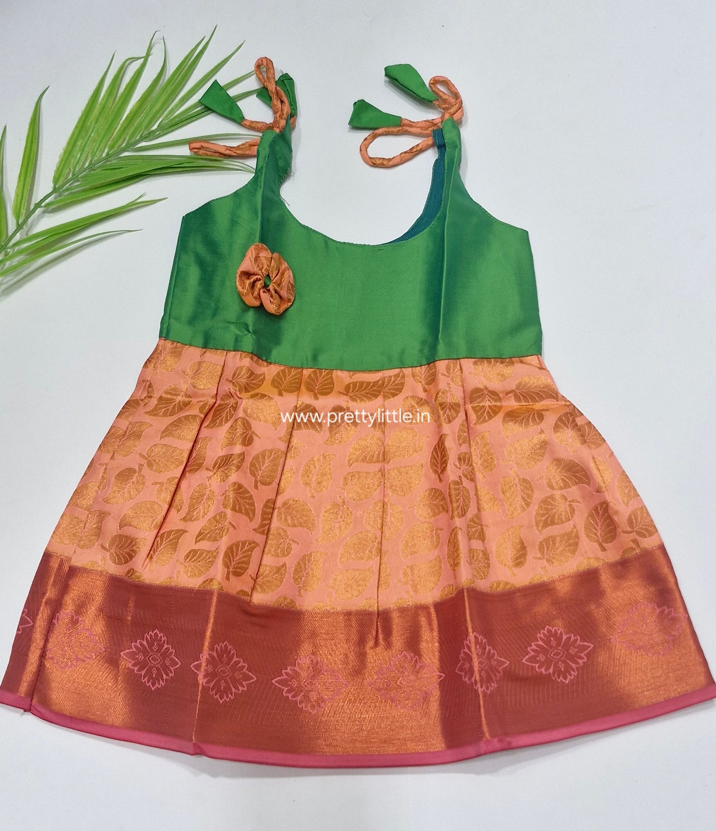 Pongal Cute Baby pattu Frock (6-12M)