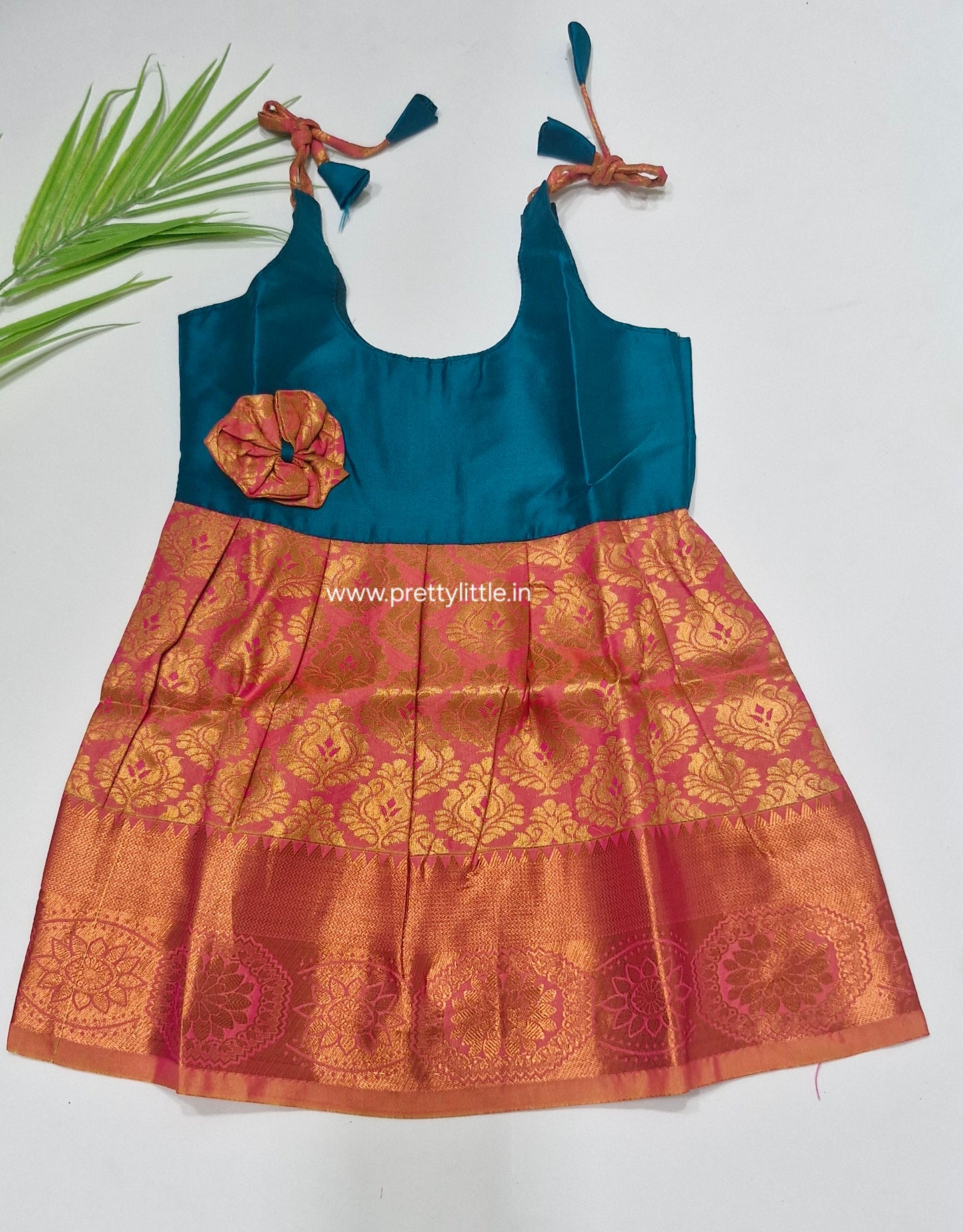 Pongal Cute Baby pattu Frock (6-12M)